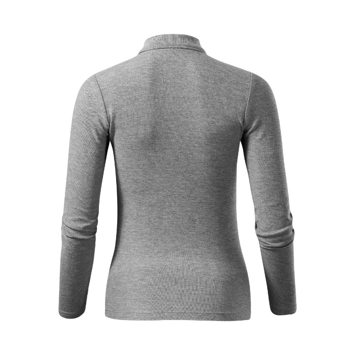 Polo femme Pique Polo LS 231 - gris chiné foncé