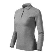 Polo femme Pique Polo LS 231 - gris chiné foncé