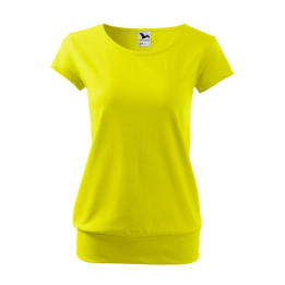 Tee-shirt femme City 120 - jaune citron