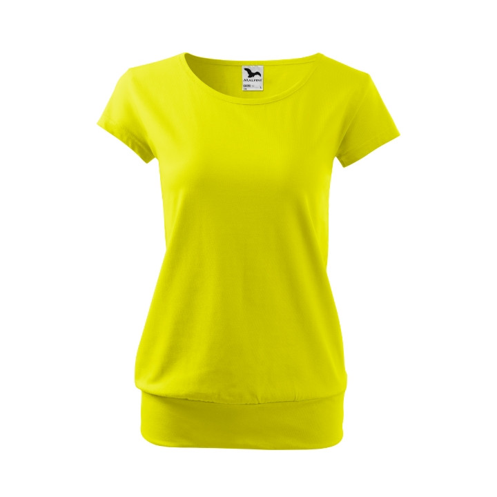 Tee-shirt femme City 120 - jaune citron