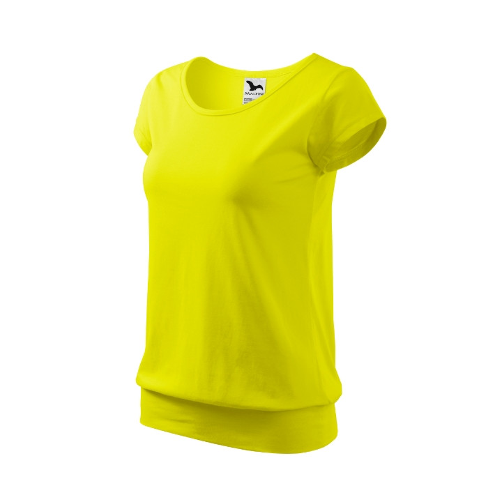 Tee-shirt femme City 120 - jaune citron