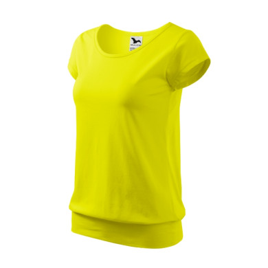 Tee-shirt femme City 120 - jaune citron