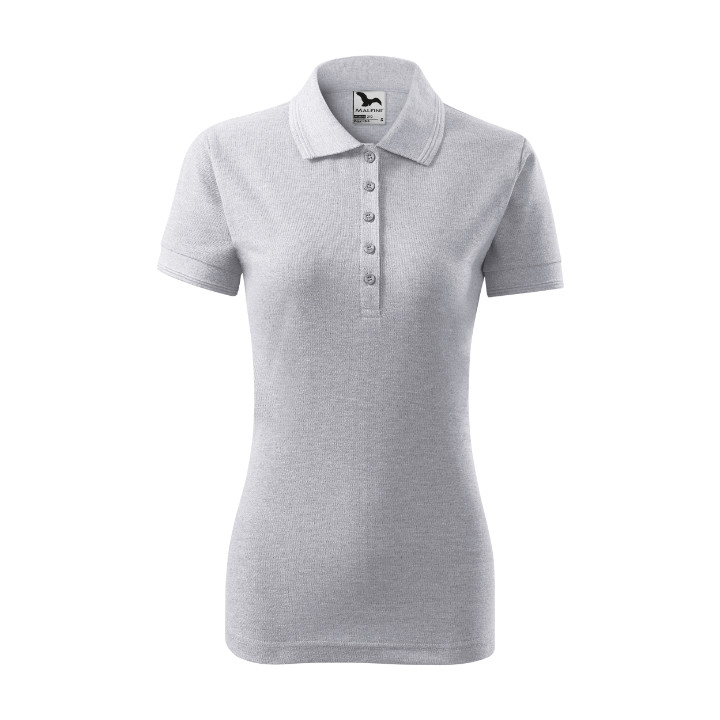 Polo femme Pique Polo 210 - gris chiné clair
