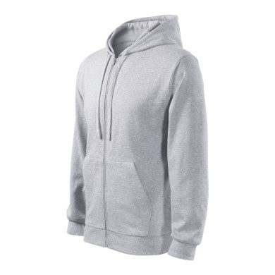 Sweatshirt homme Trendy Zipper 410 - gris chiné clair