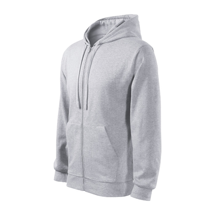 Sweatshirt homme Trendy Zipper 410 - gris chiné clair