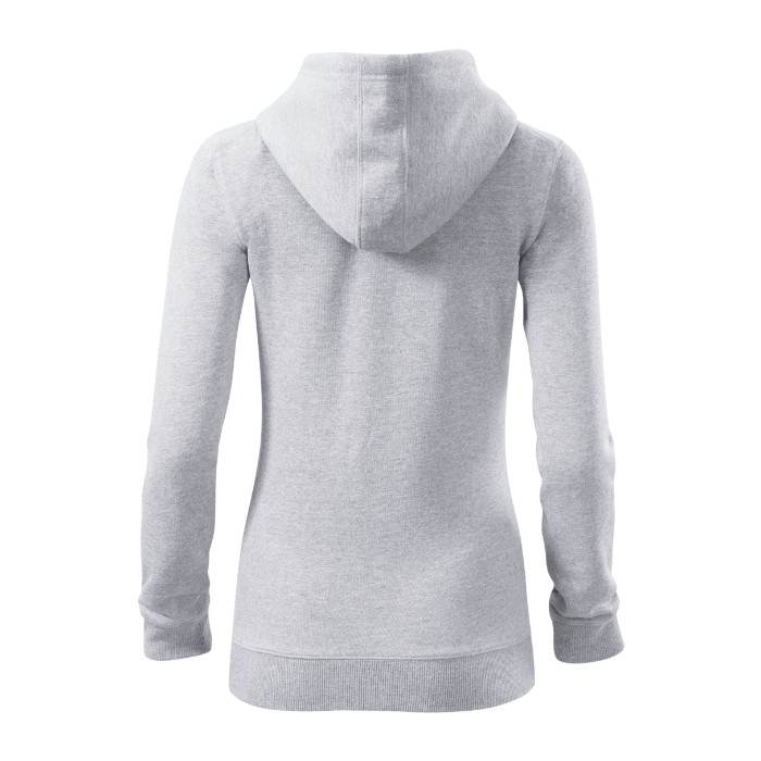 Sweatshirt femme Trendy Zipper 411 - gris chiné clair