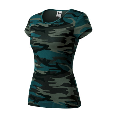 Tee-shirt femme Camo Pure C22 - camouflage petrol