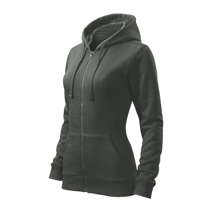 Sweatshirt femme Trendy Zipper 411 - castor gray