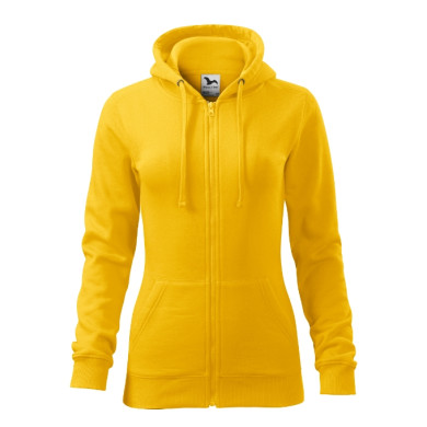 Sweatshirt femme Trendy Zipper 411 - jaune