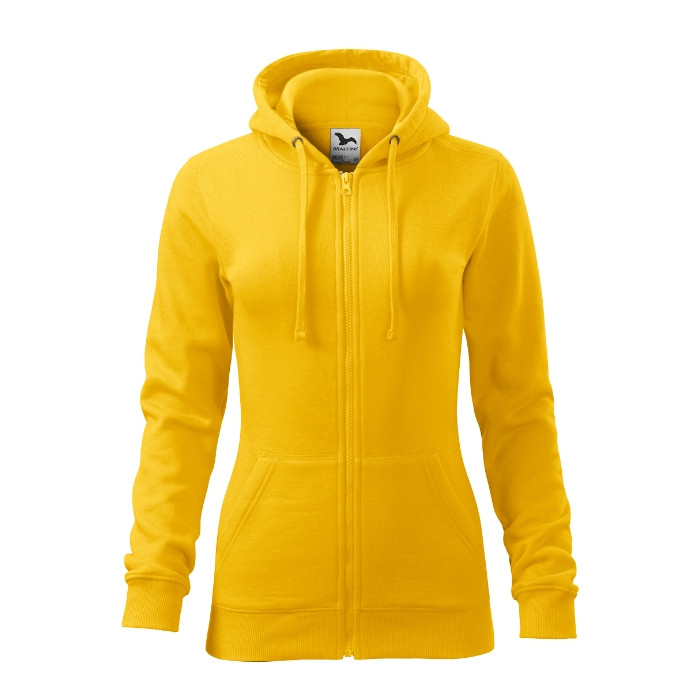 Sweatshirt femme Trendy Zipper 411 - jaune