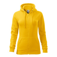 Sweatshirt femme Trendy Zipper 411 - jaune
