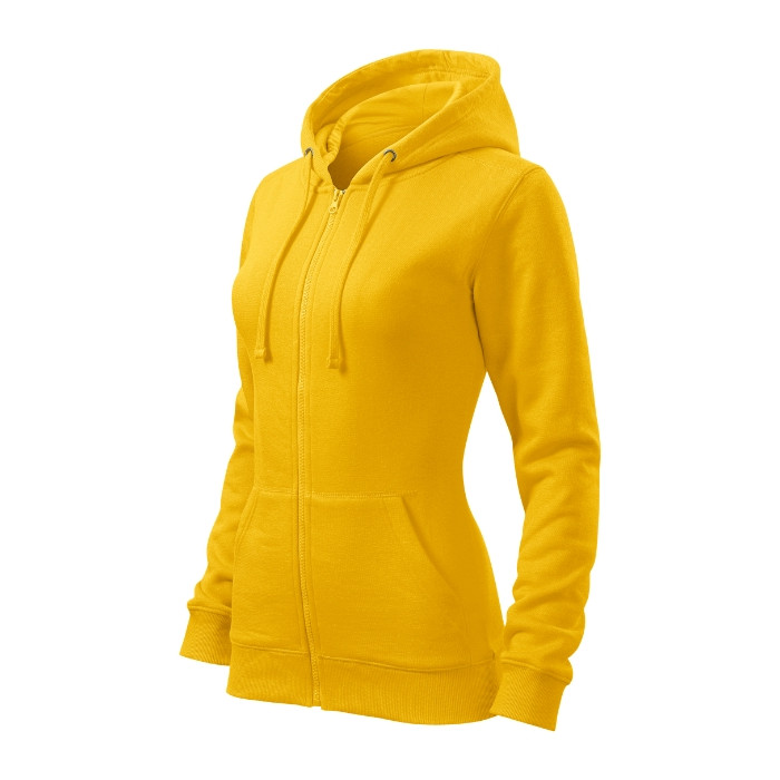 Sweatshirt femme Trendy Zipper 411 - jaune