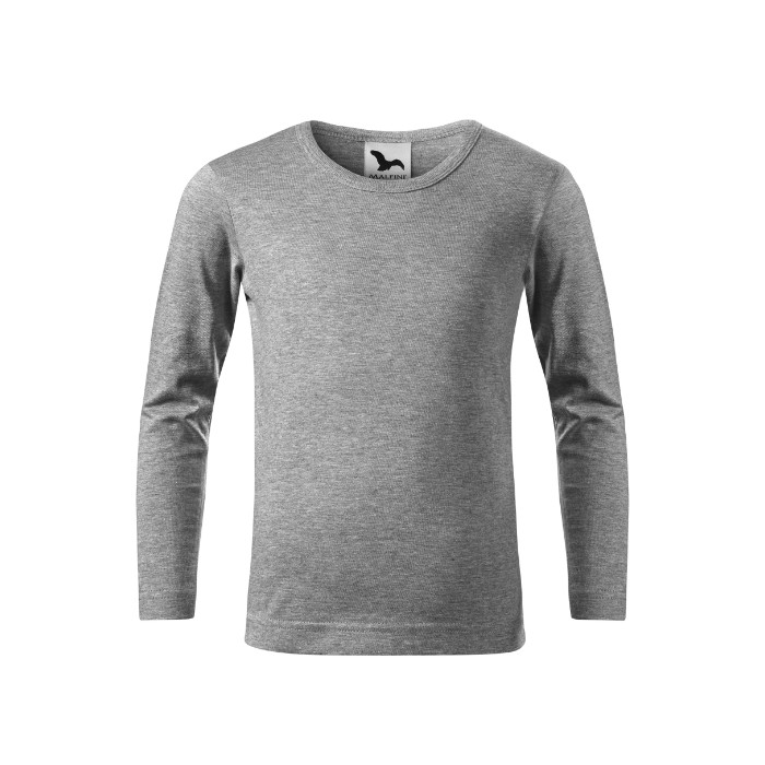 Tee-shirt enfant Fit-T LS 121 - gris chiné foncé
