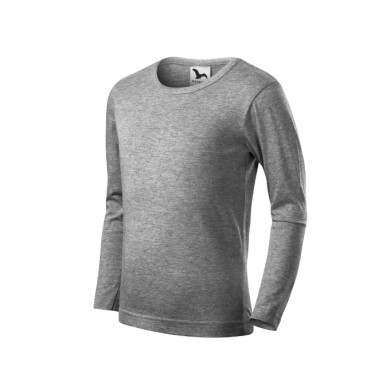 Tee-shirt enfant Fit-T LS 121 - gris chiné foncé