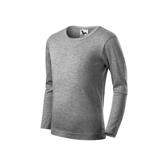 Tee-shirt enfant Fit-T LS 121 - gris chiné foncé