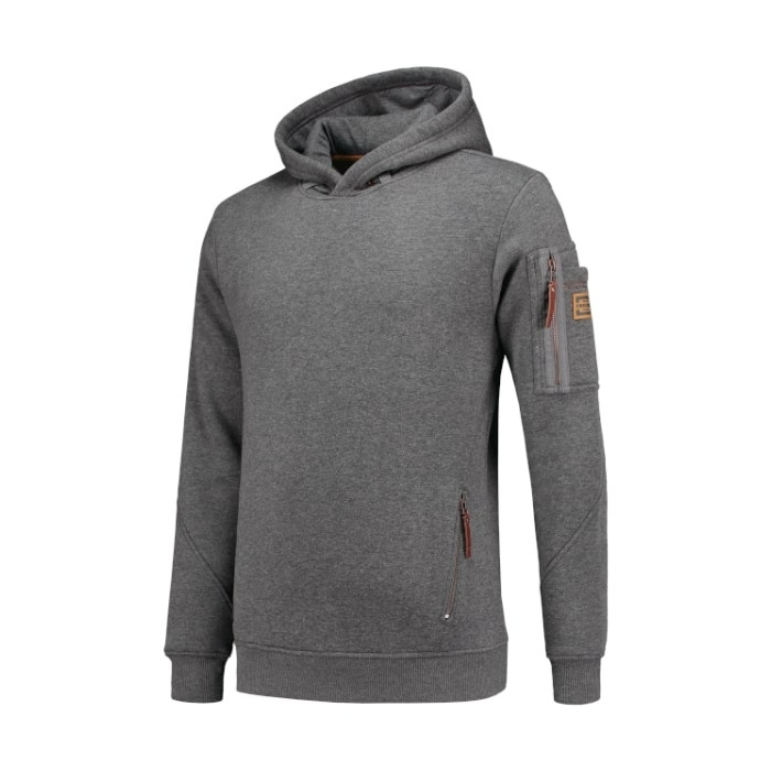 Sweatshirt homme Premium Hooded Sweater T42 - stone melange