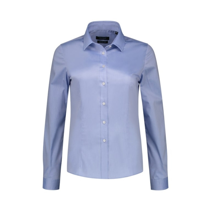 Chemise femme Fitted Stretch Blouse T24 - blue