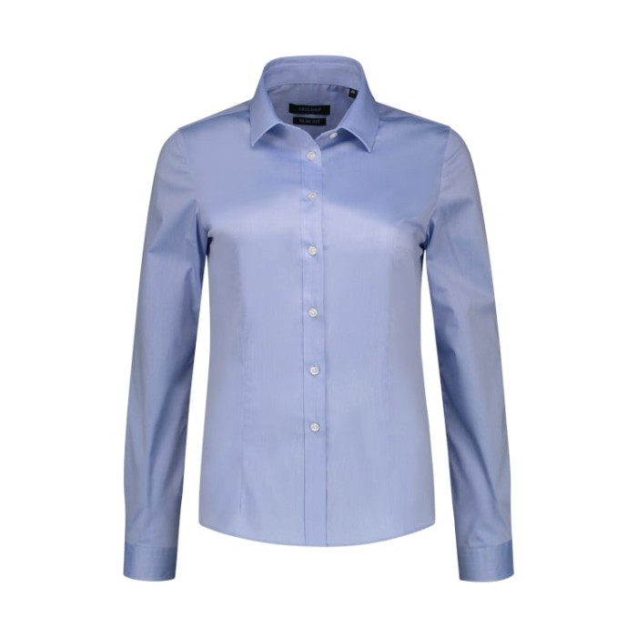 Chemise femme Fitted Stretch Blouse T24 - blue