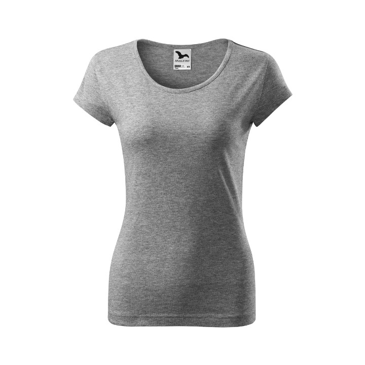 Tee-shirt femme Pure 122 - gris chiné foncé
