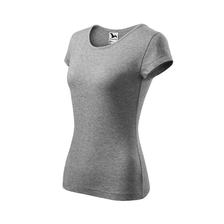 Tee-shirt femme Pure 122 - gris chiné foncé
