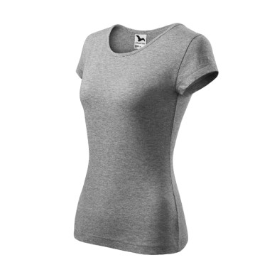 Tee-shirt femme Pure 122 - gris chiné foncé