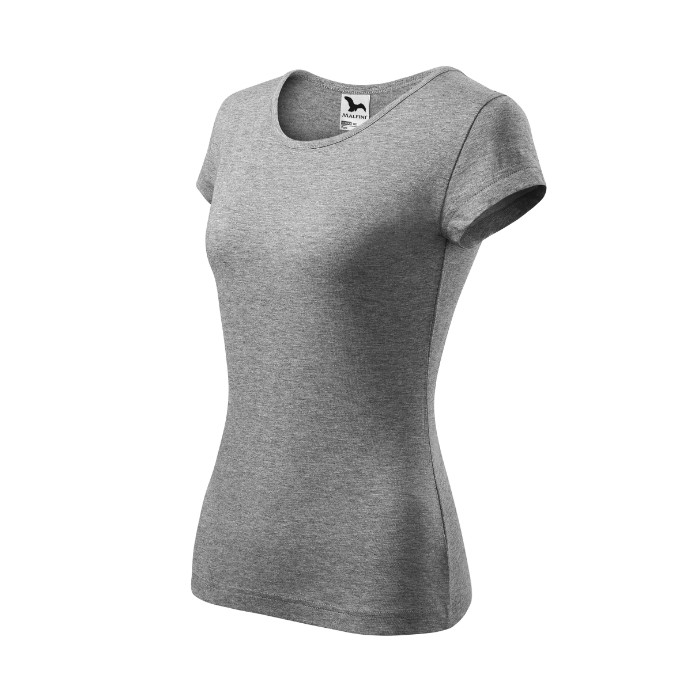 Tee-shirt femme Pure 122 - gris chiné foncé