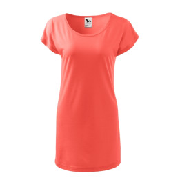 Tee-shirt/robe femme Love 123 - coral
