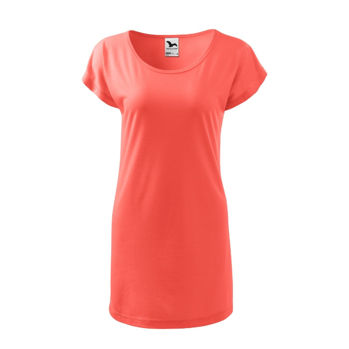 Tee-shirt/robe femme Love 123 - coral