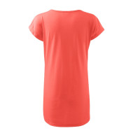 Tee-shirt/robe femme Love 123 - coral