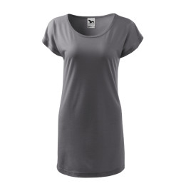 Tee-shirt/robe femme Love 123 - gris acier