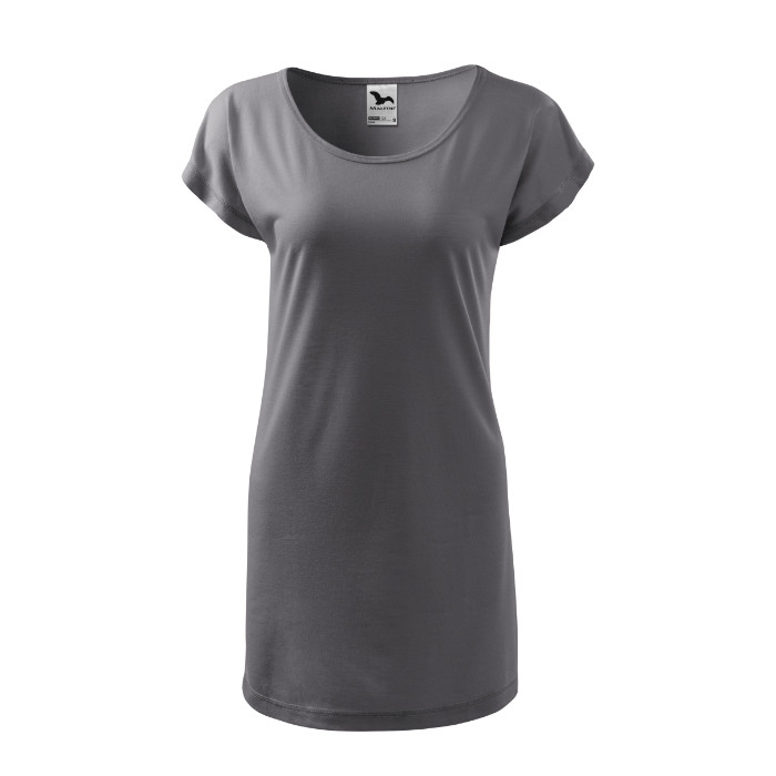 Tee-shirt/robe femme Love 123 - gris acier