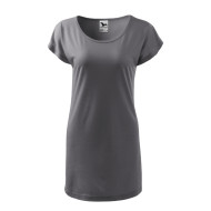 Tee-shirt/robe femme Love 123 - gris acier