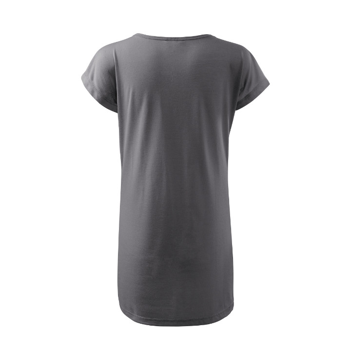 Tee-shirt/robe femme Love 123 - gris acier