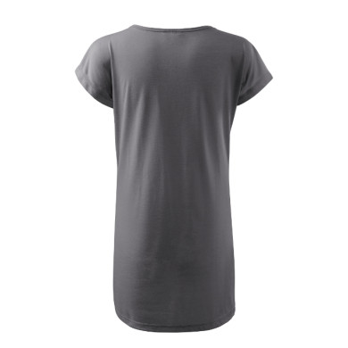 Tee-shirt/robe femme Love 123 - gris acier