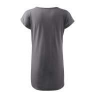 Tee-shirt/robe femme Love 123 - gris acier