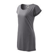 Tee-shirt/robe femme Love 123 - gris acier