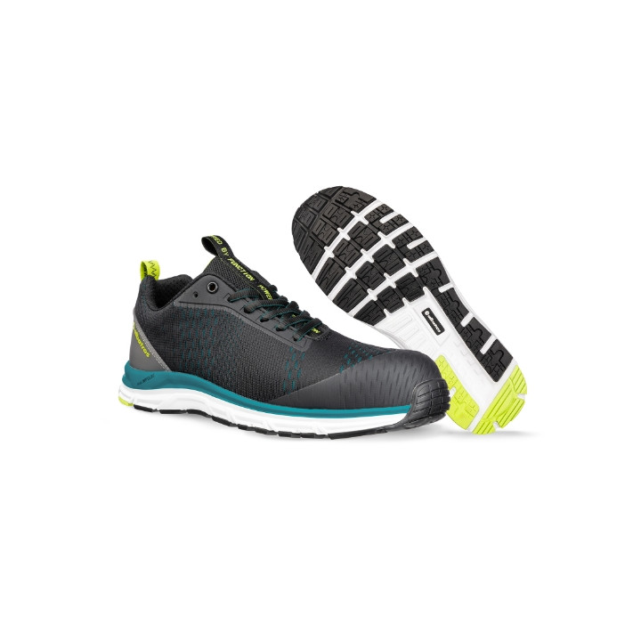 Chaussures de sécurité basses unisex AER55 IMPULSE BLACK BLUE LOW S24 - noir