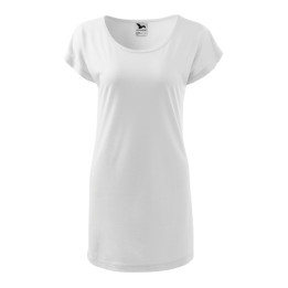 Tee-shirt/robe femme Love 123 - blanc
