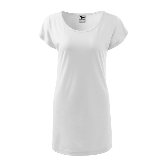 Tee-shirt/robe femme Love 123 - blanc