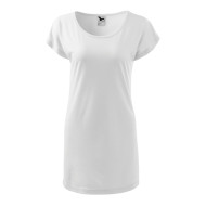 Tee-shirt/robe femme Love 123 - blanc