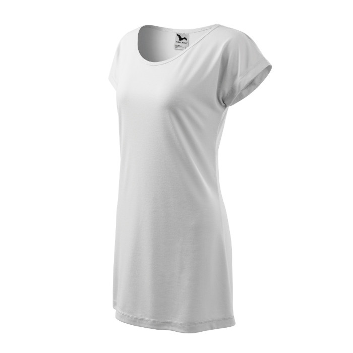 Tee-shirt/robe femme Love 123 - blanc