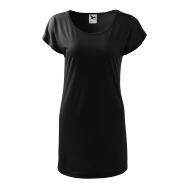 Tee-shirt/robe femme Love 123 - noir