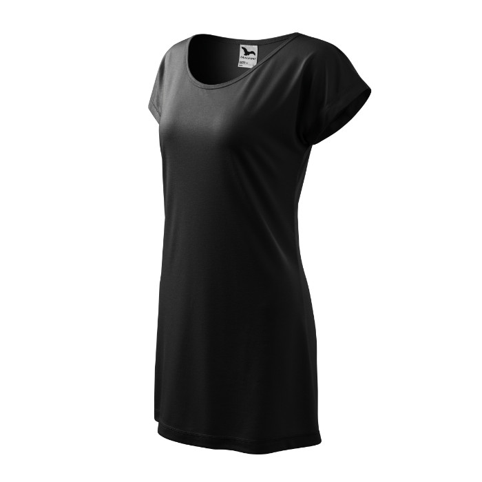Tee-shirt/robe femme Love 123 - noir