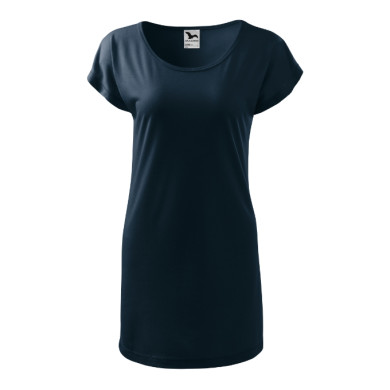 Tee-shirt/robe femme Love 123 - bleu marine