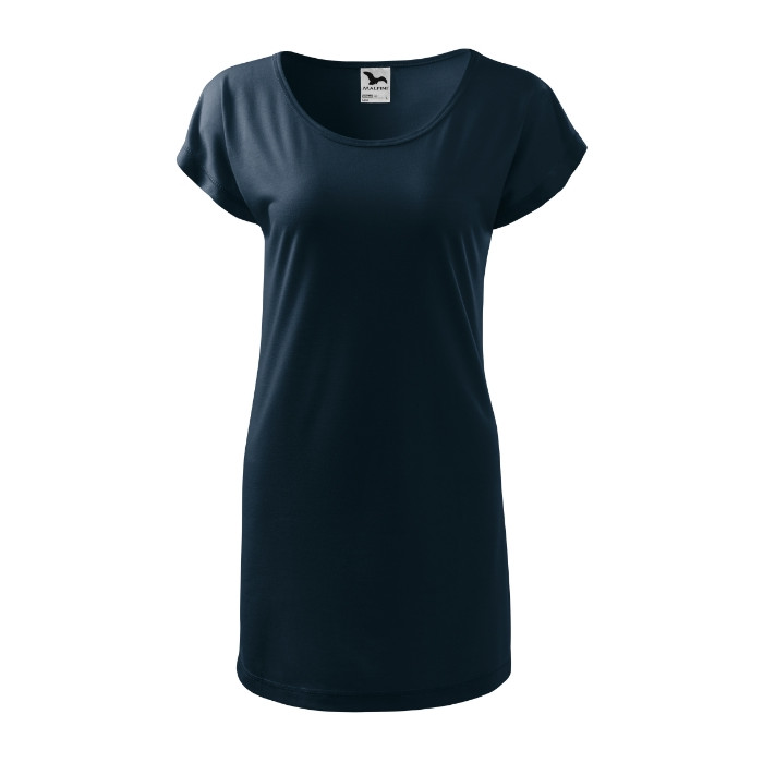 Tee-shirt/robe femme Love 123 - bleu marine