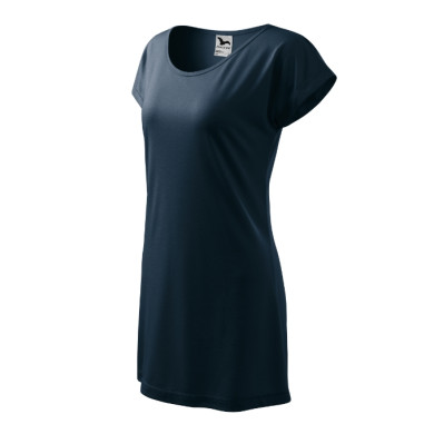 Tee-shirt/robe femme Love 123 - bleu marine