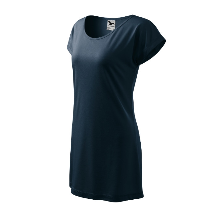 Tee-shirt/robe femme Love 123 - bleu marine