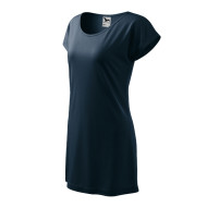 Tee-shirt/robe femme Love 123 - bleu marine