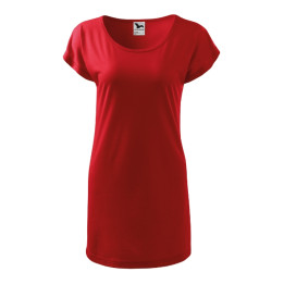 Tee-shirt/robe femme Love 123 - rouge