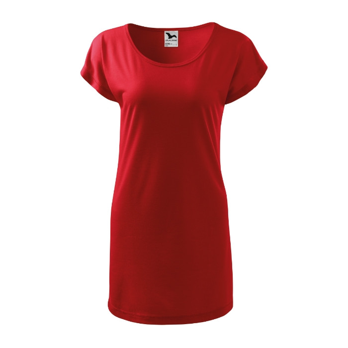 Tee-shirt/robe femme Love 123 - rouge
